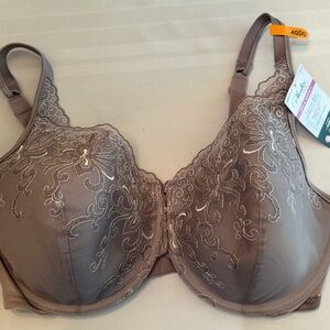 Elegant lavender Lace Embroidered Bra. 40DD